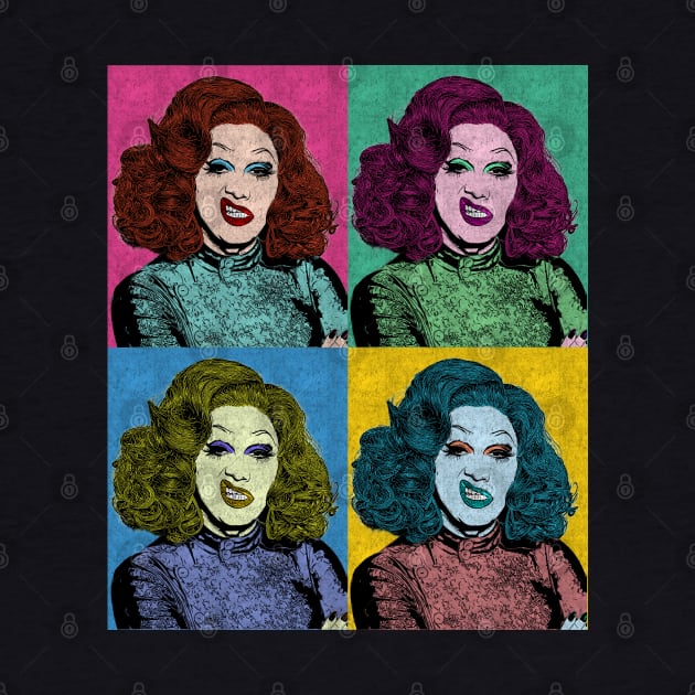 Jinkx Monsoon Chritmas Holiday 80s Pop Art Style by ArtGaul